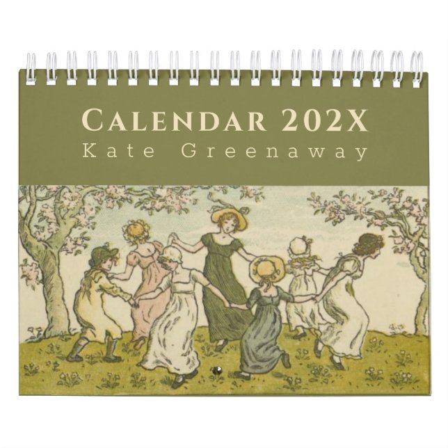 Vintage Seasons by Kate Greenaway Flower Garlands  Calendar (Cover)