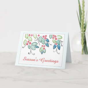 Vintage Season's Greetings Christmas Card