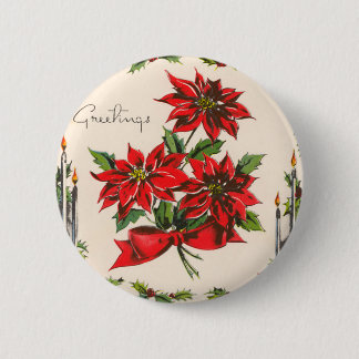 Vintage Season's Greetings Round Button