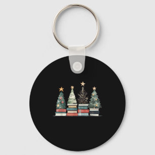 Vintage Seasons Readings All Booked For Christmas Key Ring