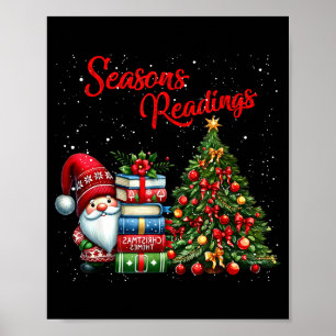 Vintage Seasons Readings All Booked For Christmas Poster
