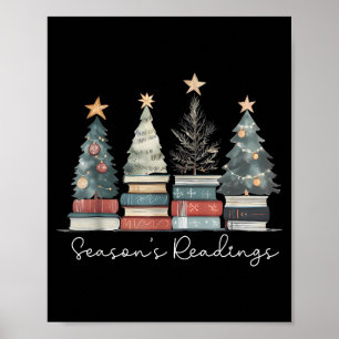 Vintage Seasons Readings All Booked For Christmas Poster
