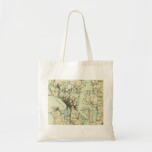 Vintage Seattle Map Tote Bag