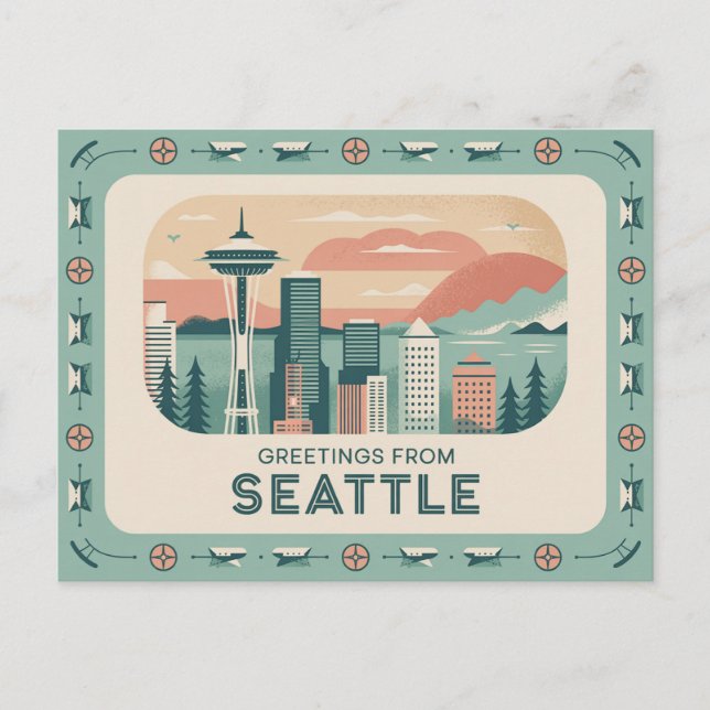 Vintage Seattle Postcard | Greetings from Seattle  (Front)