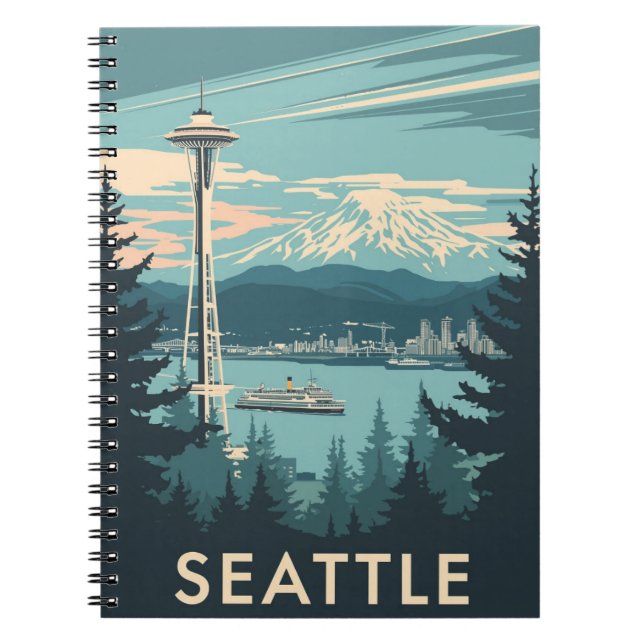 Vintage Seattle Travel Notebook (Front)