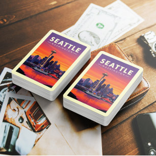 Vintage Seattle Washington Playing Cards