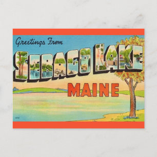 Vintage Sebago Lake Maine  Postcard