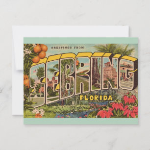 Vintage Sebring Florida Postcard