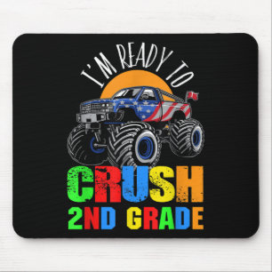 Vintage Second Grade Im Ready To Crush 2nd Grade Y Mouse Mat