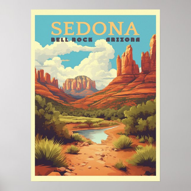 Vintage Sedona Arizona Travel  Poster (Front)