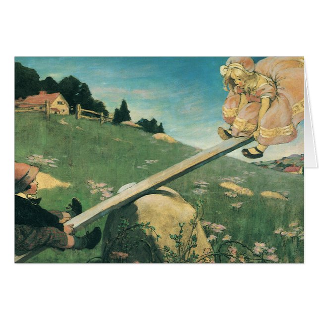 Vintage See Saw Margery Daw, Jessie Willcox Smith (Front Horizontal)