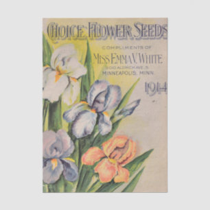 Vintage Seed Catalog, Emma White, 1914, Lilies Tissue Paper