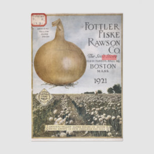 Vintage Seed Catalog, Fottler Fiske Rawson, 1921 Tissue Paper
