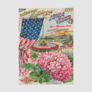 Vintage Seed Catalog Iowa Seed 29th Annual, 1899 Tissue Paper