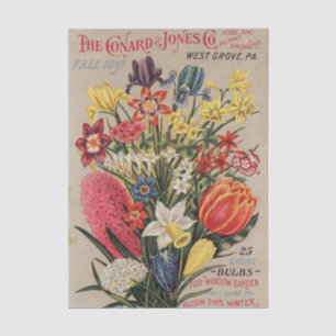 Vintage Seed Catalogue Conard and Jones Co. 1897 Tissue Paper