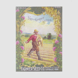 Vintage Seed Catalogue Farmer Seed Co, Farm Garden Tissue Paper