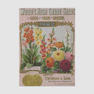 Vintage Seed Catalogue Wood's High Grade Seeds, 19 Tissue Paper