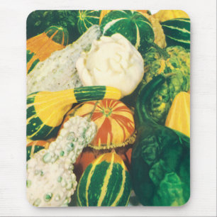 Vintage Seed Packet Art, Mixed Gourds Squash Mouse Mat
