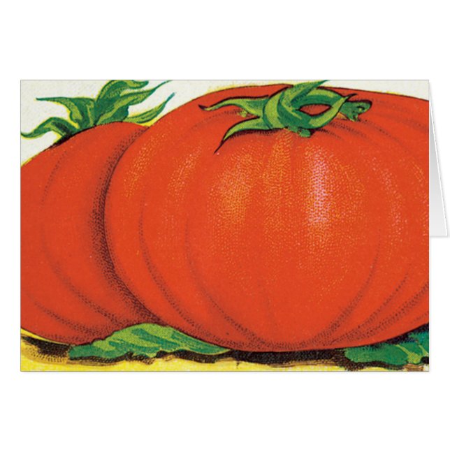 Vintage Seed Packet Art, Red Ripe Tomatoes (Front Horizontal)