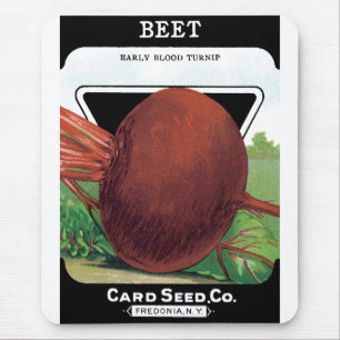 Vintage Seed Packet Label Art, Beet Vegetables Mouse Mat