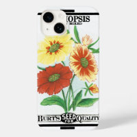 Vintage Seed Packet Label Art, Calliopsis Flowers