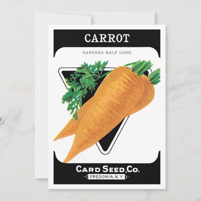 Vintage Seed Packet Label Art, Danvers Carrots (Front)