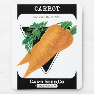 Vintage Seed Packet Label Art, Danvers Carrots Mouse Mat