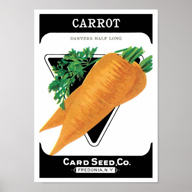 Vintage Seed Packet Label Art, Danvers Carrots Poster (Front)