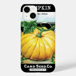 Vintage Seed Packet Label Art, Halloween Pumpkin Case-Mate iPhone 14 Case