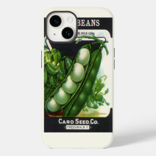 Vintage Seed Packet Label Art, Pole Lima Beans iPhone 14 Case