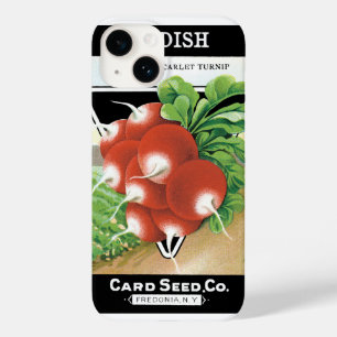 Vintage Seed Packet Label Art, Scarlet Radishes Case-Mate iPhone 14 Case