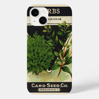 Vintage Seed Packet Label Art Sweet Marjoram Herbs Case-Mate iPhone 14 Case