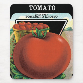 Vintage Seed Packet Label Art, Tomato Pomodoro Mouse Mat