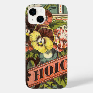 Vintage Seed Packet Label Art, Vick's Choice Seeds Case-Mate iPhone 14 Case