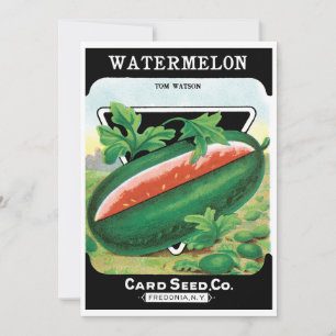Vintage Seed Packet Label Art, Watermelons Fruit