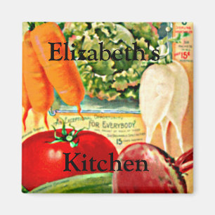 Vintage Seed Packet-Vegetables Personalise it! Magnet