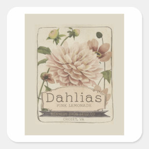 Vintage Seed Packets Iv Square Sticker