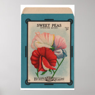 Vintage Seed Packets Poster