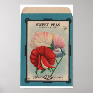 Vintage Seed Packets Poster