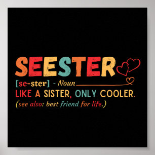 Vintage Seester definition Poster