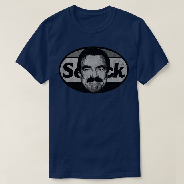 Vintage Selleck Cover BW T-Shirt (Design Front)