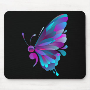 Vintage Semicolon Butterfly Semi-colon Tattoo Ment Mouse Mat