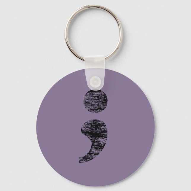 Vintage Semicolon Keychain (Front)