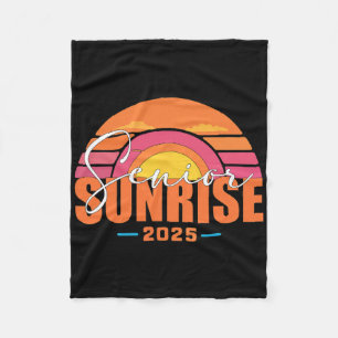 Vintage Senior Sunrise 2025 Seniors Of Cl Graduati Fleece Blanket