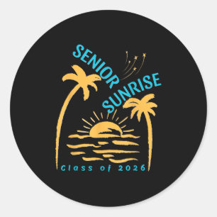 Vintage Senior Sunrise 2026 Seniors Of Cl Graduati Classic Round Sticker