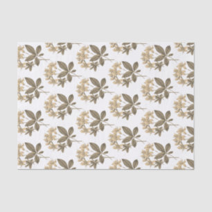 Vintage Sepia Azalea Flowers Tissue Paper