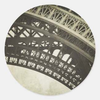 Vintage Sepia Eiffel Tower Arch Photo Sticker