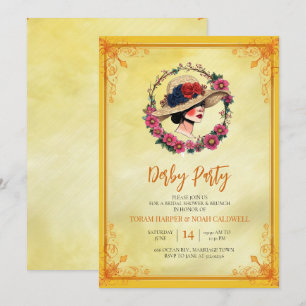 Vintage Sepia Kentucky Derby Party Invitation   Ol