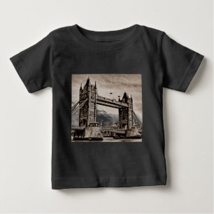 Vintage Sepia London Tower Bridge Baby T-Shirt