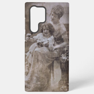 Vintage Sepia Mother & Child Portrait  Samsung Galaxy Case